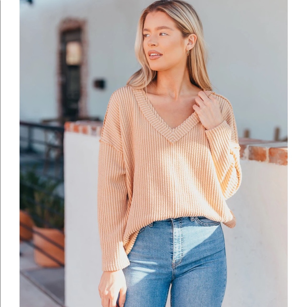Mia Knit Top in Taupe